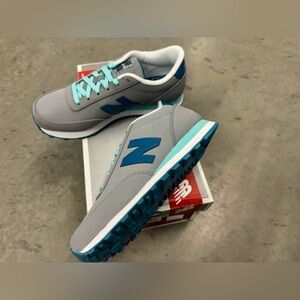 NIB New Balance 501 Women's Grey Blue Low Classic Sneakers Shoes SZ 7/37.5